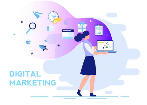 創意數字營銷女子插畫 賦能品牌，點亮數字文化新生態